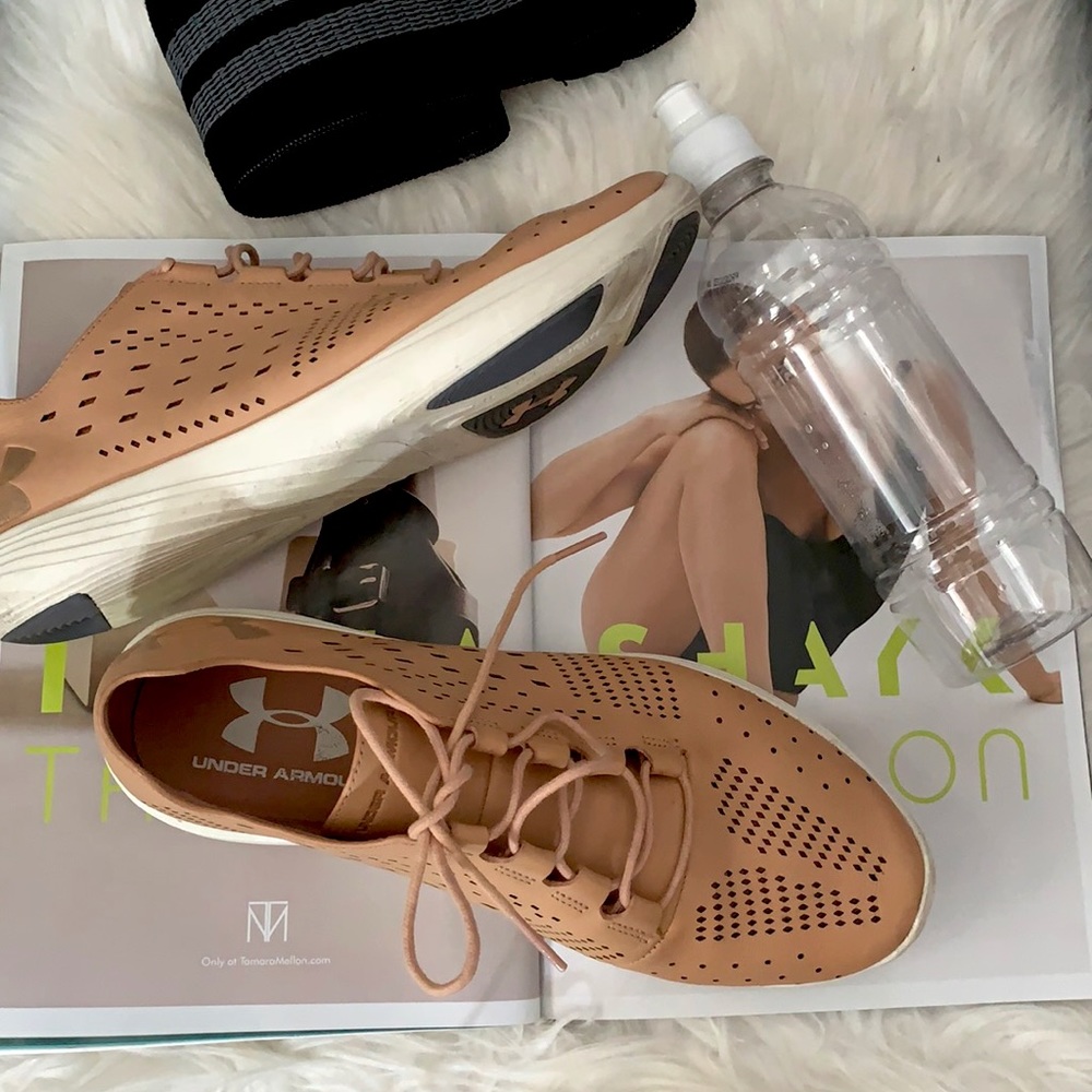 Unique perforated under armour sneakers